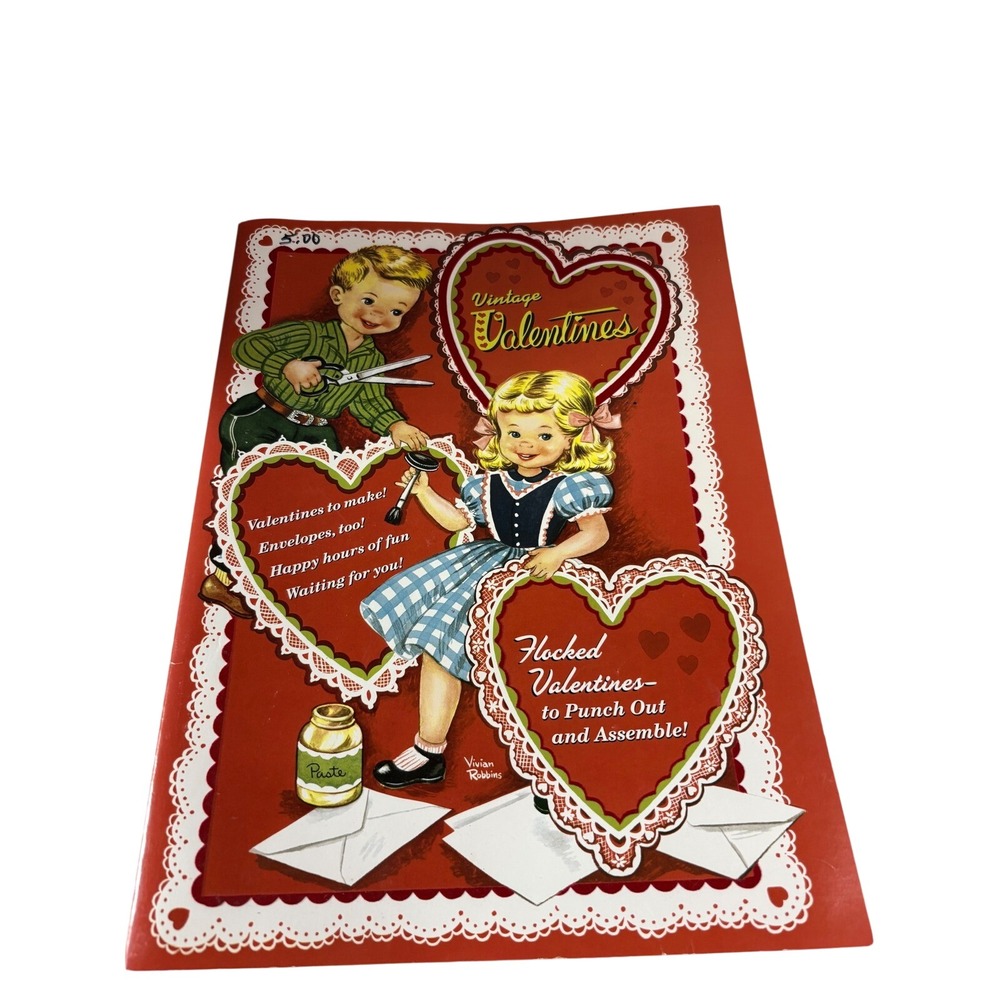 Vintage‎ Valentines Punch Out and Assemble Activity Book Vivian Robbins 2006